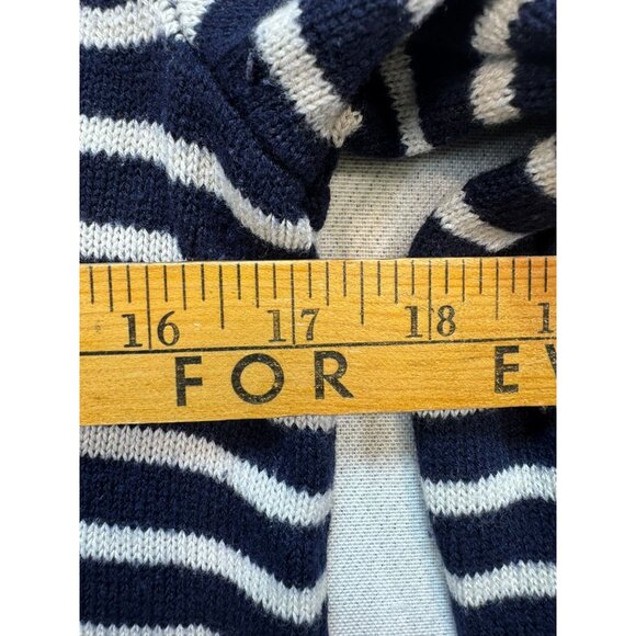 Lauren Ralph Lauren Cowl Neck Knit Sweater Womens S Navy & White Striped - Picture 7 of 11